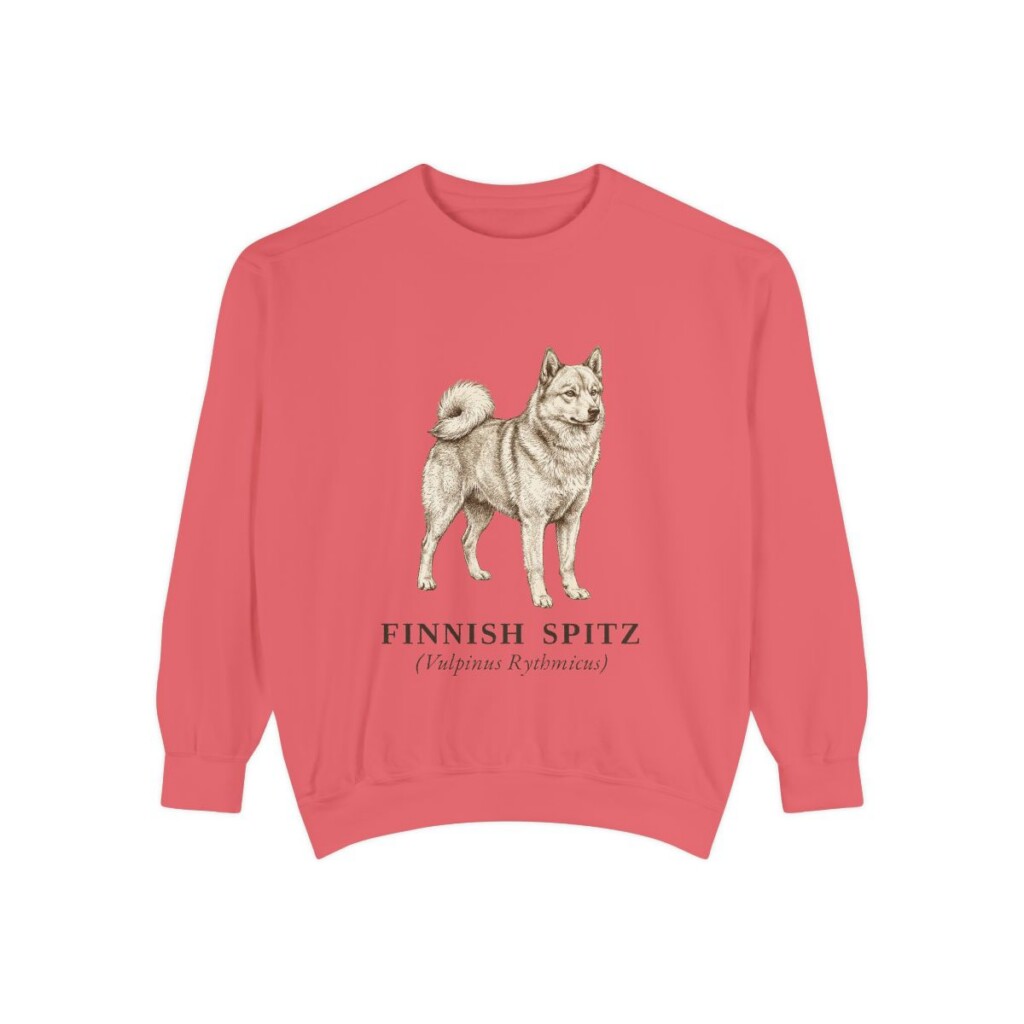 Finnish Spitz Latin Sweatshirt, Watermelon, front view