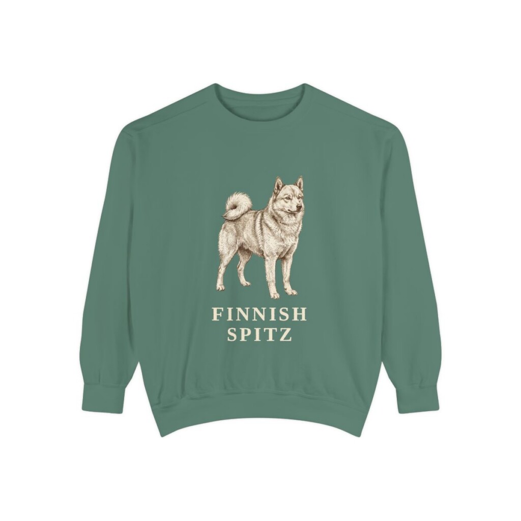 Finnish Spitz Sweatshirt, Light Green, front view