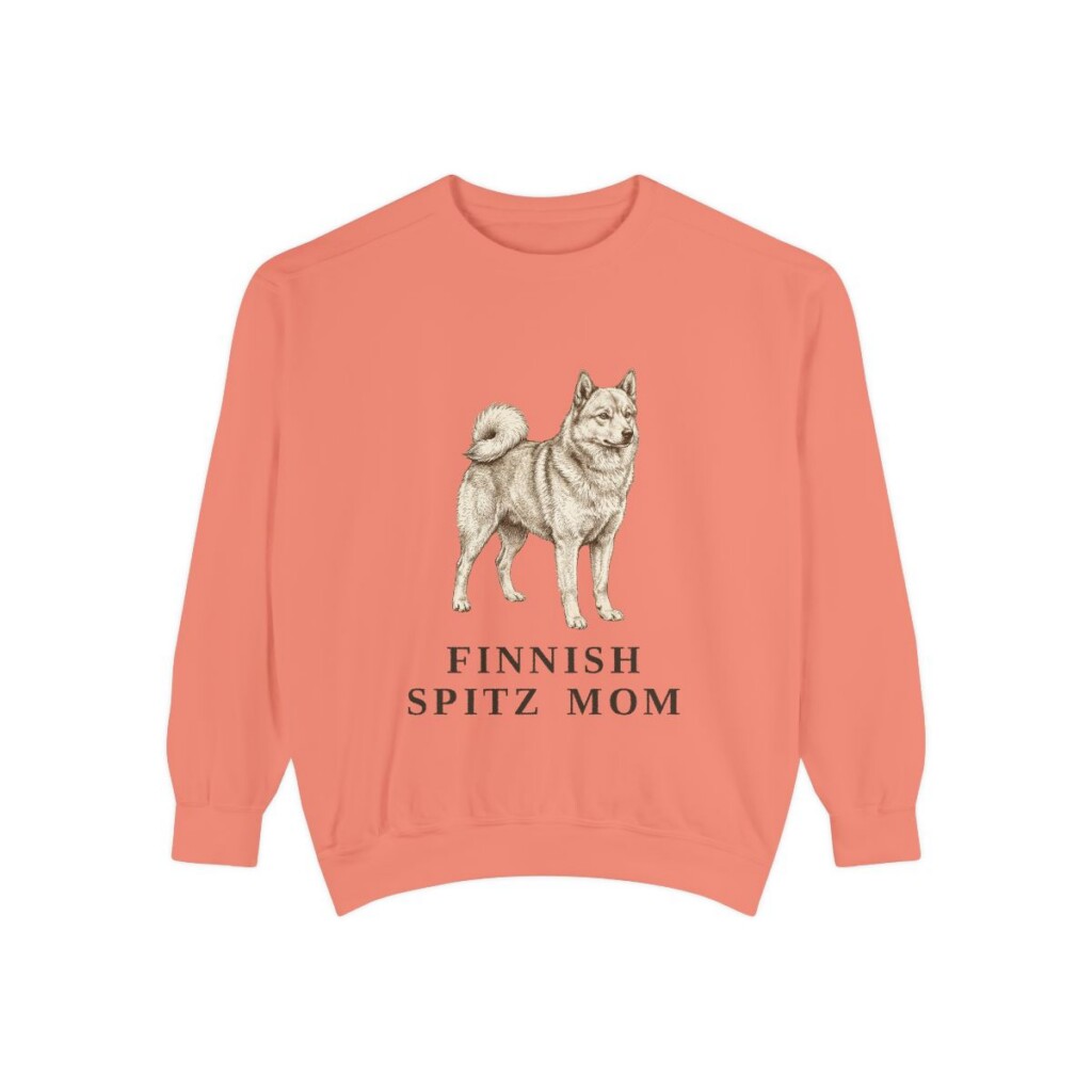 Finnish Spitz Mom Sweatshirt, Terracotta, front view