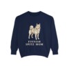Finnish Spitz Mom Sweatshirt, True Navy, front view