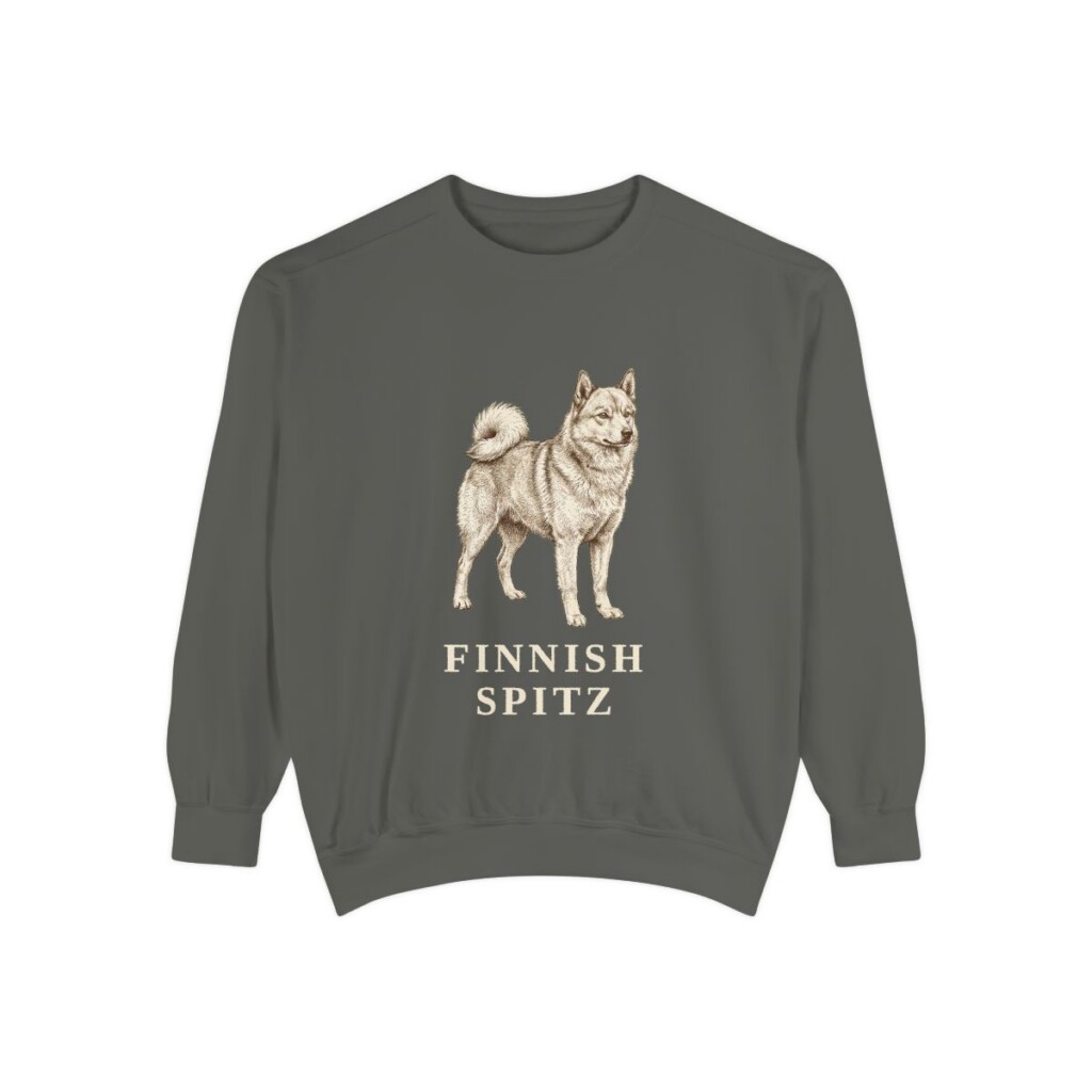 Finnish Spitz Sweatshirt, Pepper, front view