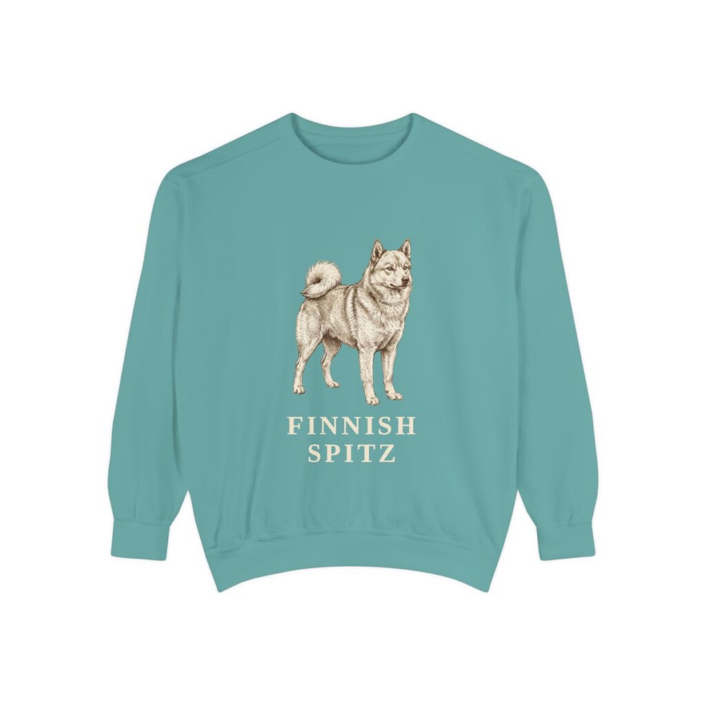 Finnish Spitz Sweatshirt, Seafoam, front view