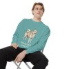 Finnish Spitz Sweatshirt, Seafoam, person 1 context