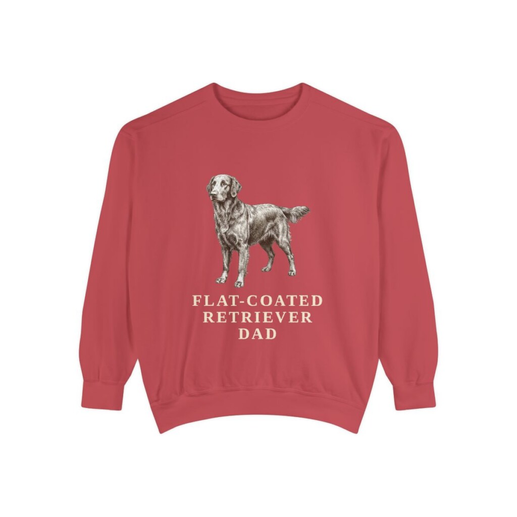 Flat-Coated Retriever Dad Sweatshirt, Crimson, front view