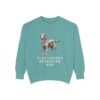 Flat-Coated Retriever Dad Sweatshirt, Seafoam, front view