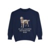 Flat-Coated Retriever Dad Sweatshirt, True Navy, front view