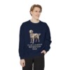 Flat-Coated Retriever Dad Sweatshirt, True Navy, person 1 front