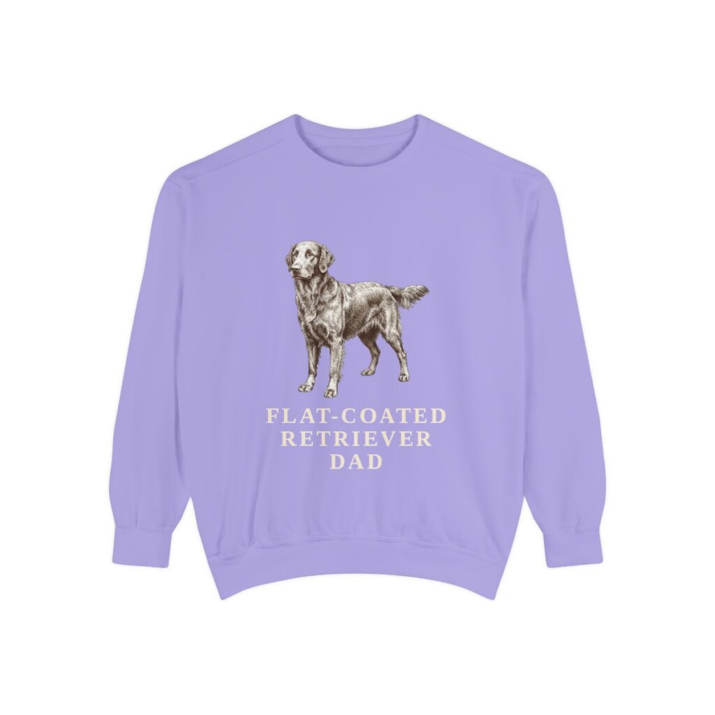 Flat-Coated Retriever Dad Sweatshirt, Violet, front view
