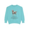 Flat-Coated Retriever Humor Sweatshirt, Chalky Mint, front view