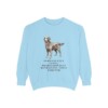 Flat-Coated Retriever Humor Sweatshirt, Chambray, front view