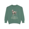 Flat-Coated Retriever Humor Sweatshirt, Light Green, front view