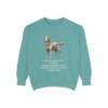 Flat-Coated Retriever Humor Sweatshirt, Seafoam, front view