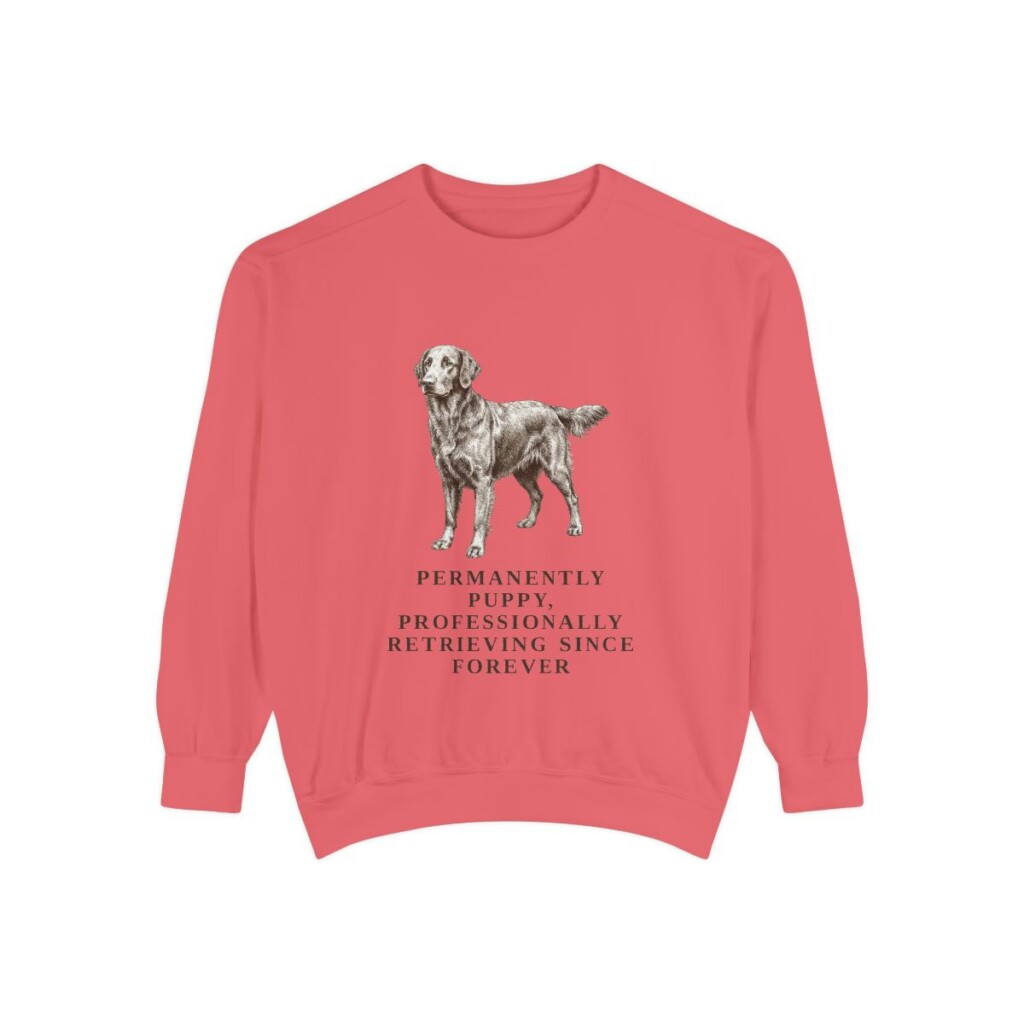 Flat-Coated Retriever Humor Sweatshirt, Watermelon, front view