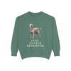 flat-coated-retriever-sweatshirt-light-green Flat-Coated Retriever Sweatshirt, Light Green, front view