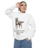 Flat-Coated Retriever Mom Sweatshirt, White, person 2 context