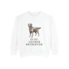 flat-coated-retriever-sweatshirt-white Flat-Coated Retriever Sweatshirt, White, front view