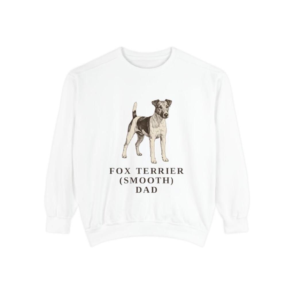 Fox Terrier (Smooth) Dad Sweatshirt, White, front view