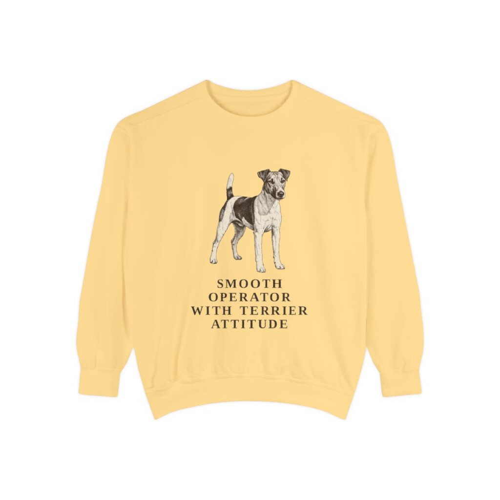 Fox Terrier (Smooth) Humor Sweatshirt, Butter, front view