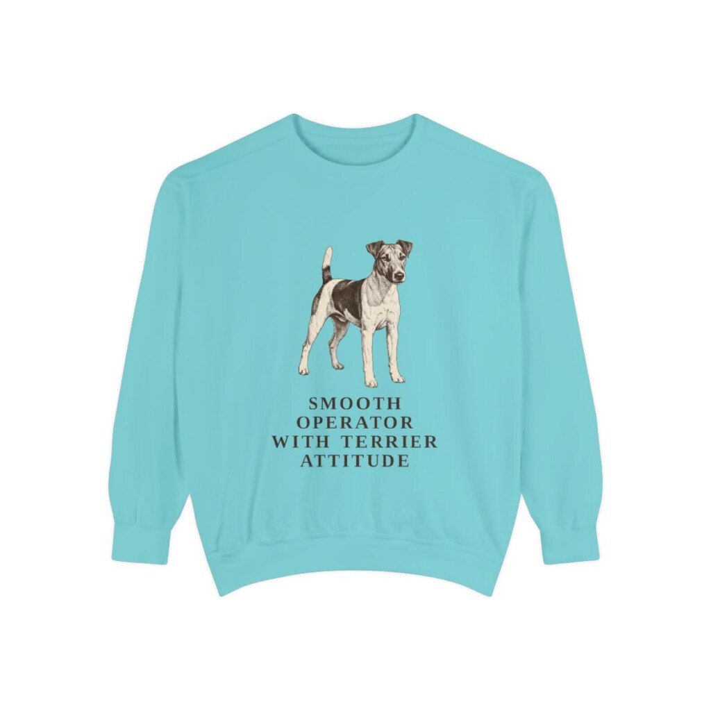 Fox Terrier (Smooth) Humor Sweatshirt, Chalky Mint, front view