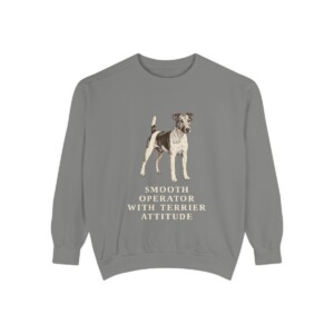 Fox Terrier (Smooth) Humor Sweatshirt, Grey, front view