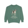 Fox Terrier (Smooth) Humor Sweatshirt, Light Green, front view