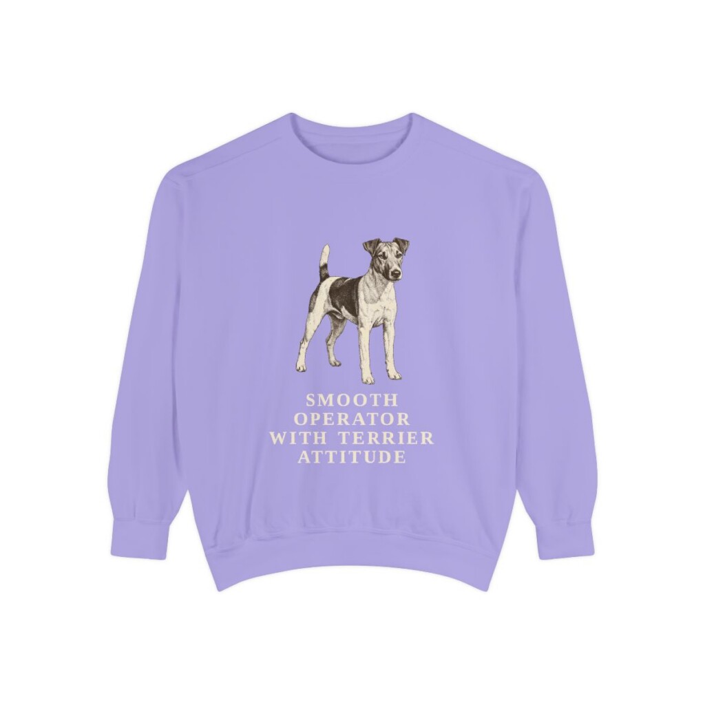 Fox Terrier (Smooth) Humor Sweatshirt, Violet, front view