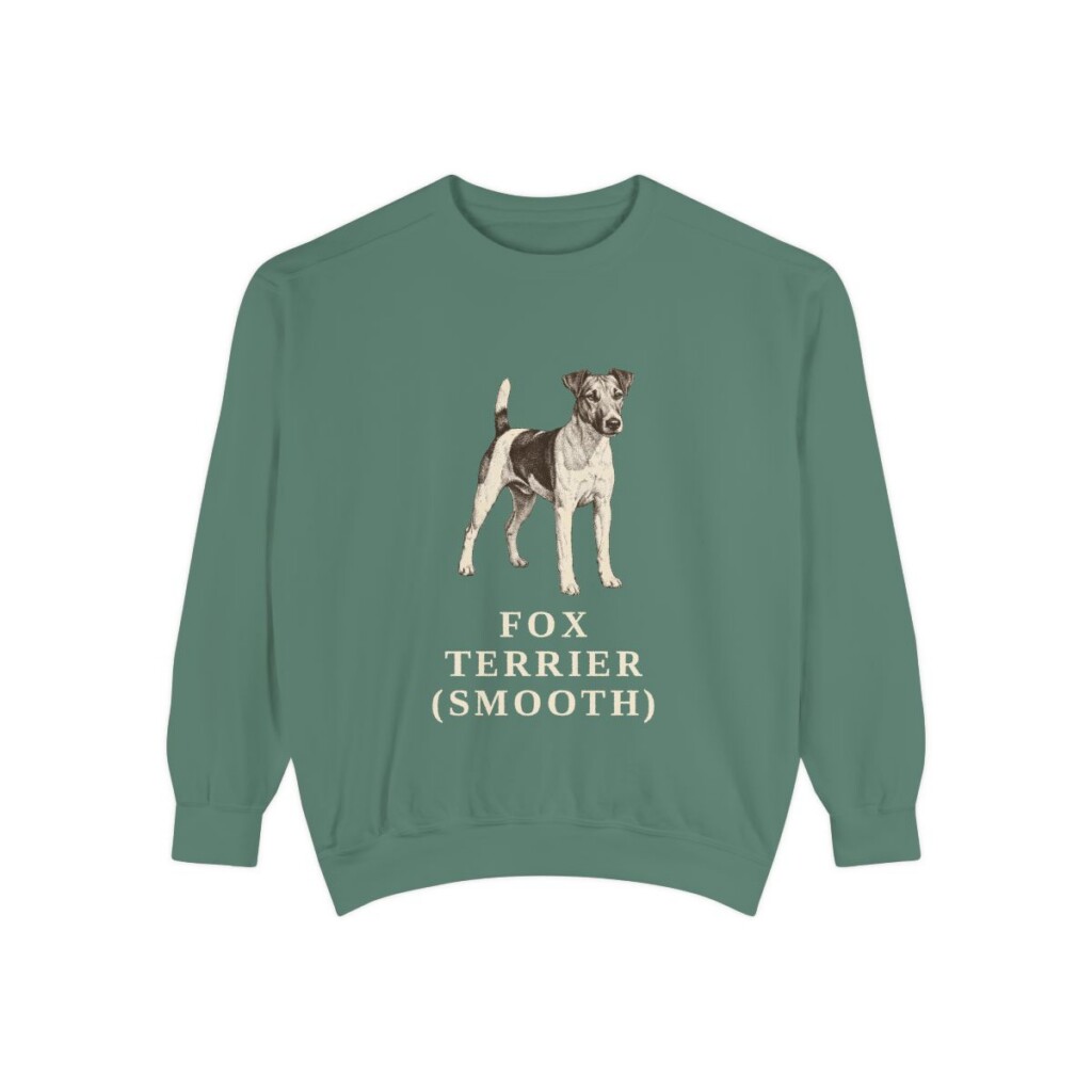 Fox Terrier (Smooth) Sweatshirt, Light Green, front view