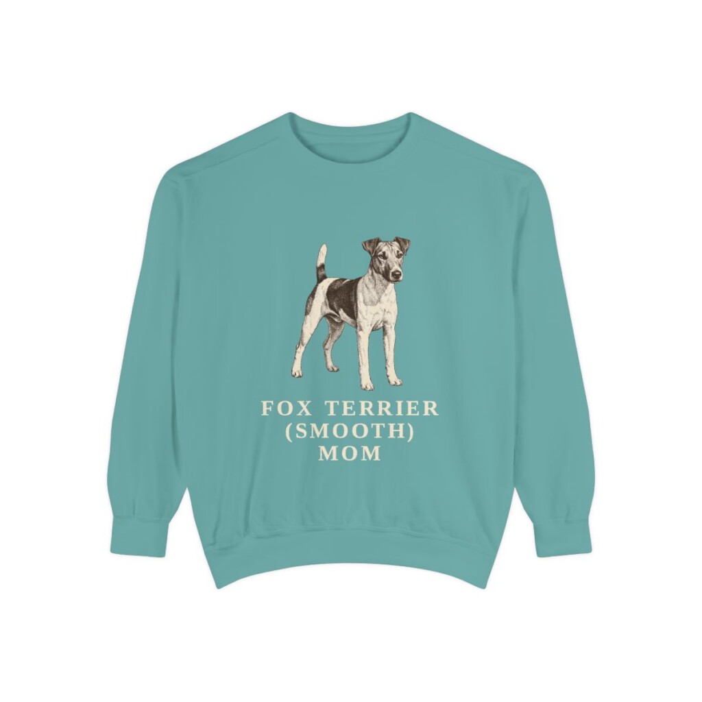Fox Terrier (Smooth) Mom Sweatshirt, Seafoam, front view