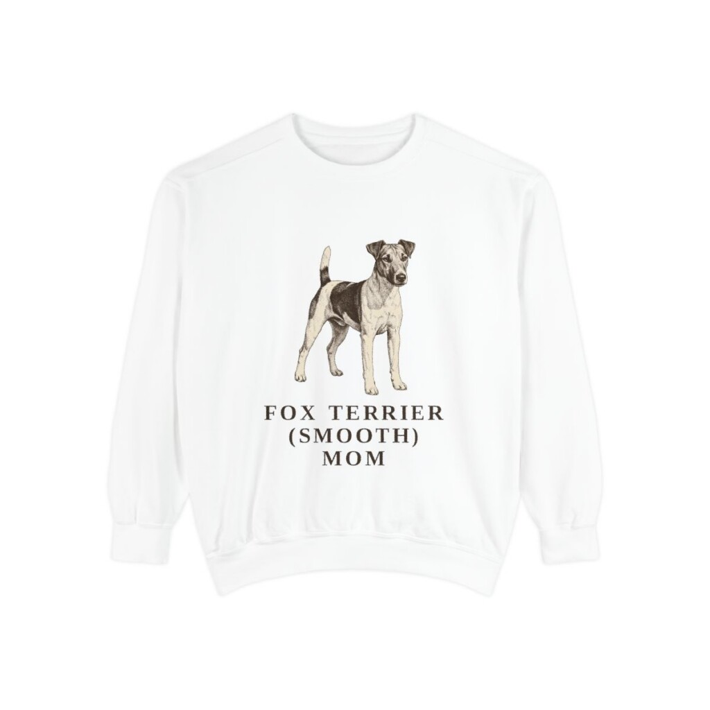 Fox Terrier (Smooth) Mom Sweatshirt, White, front view