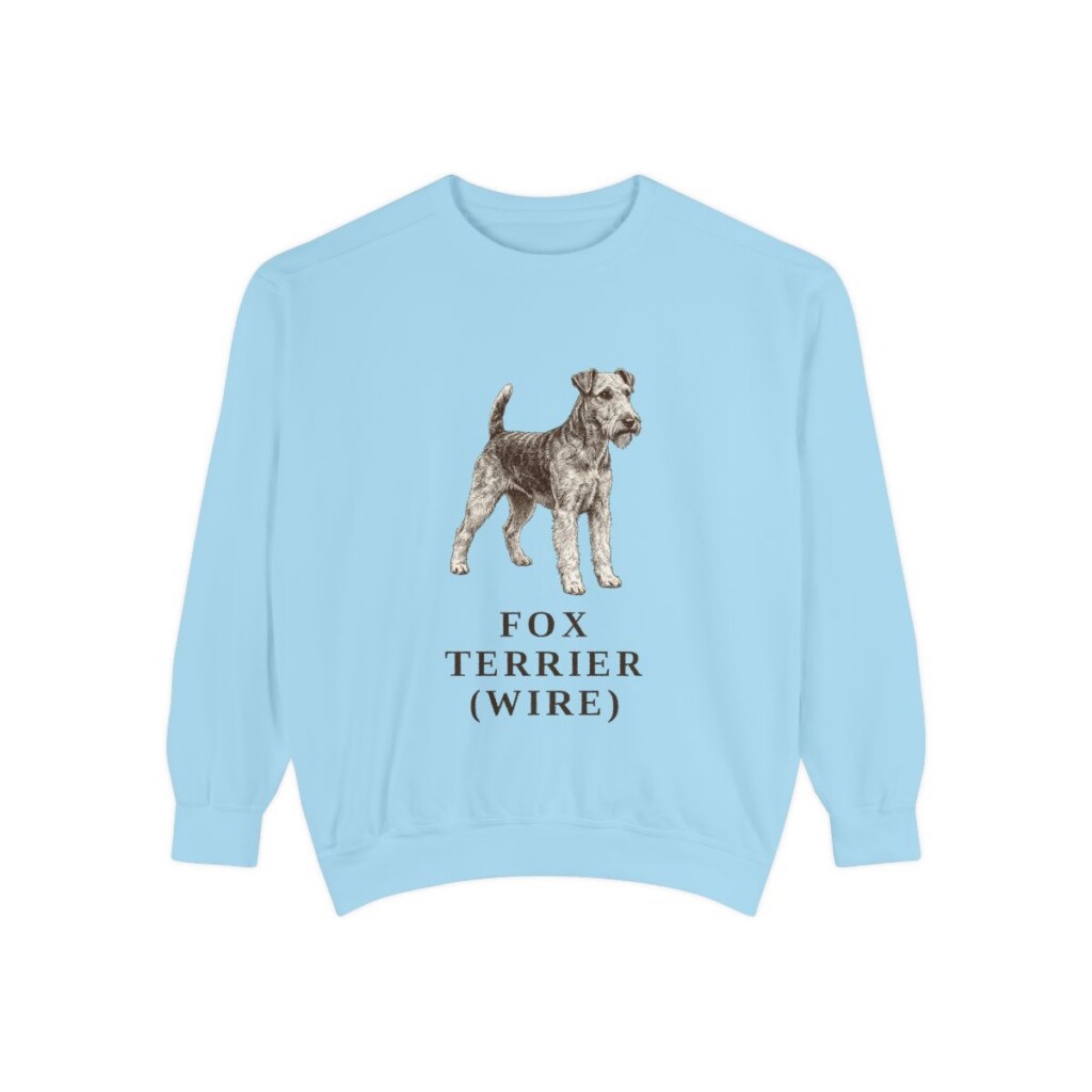 Fox Terrier (Wire) Sweatshirt, Chambray, front view