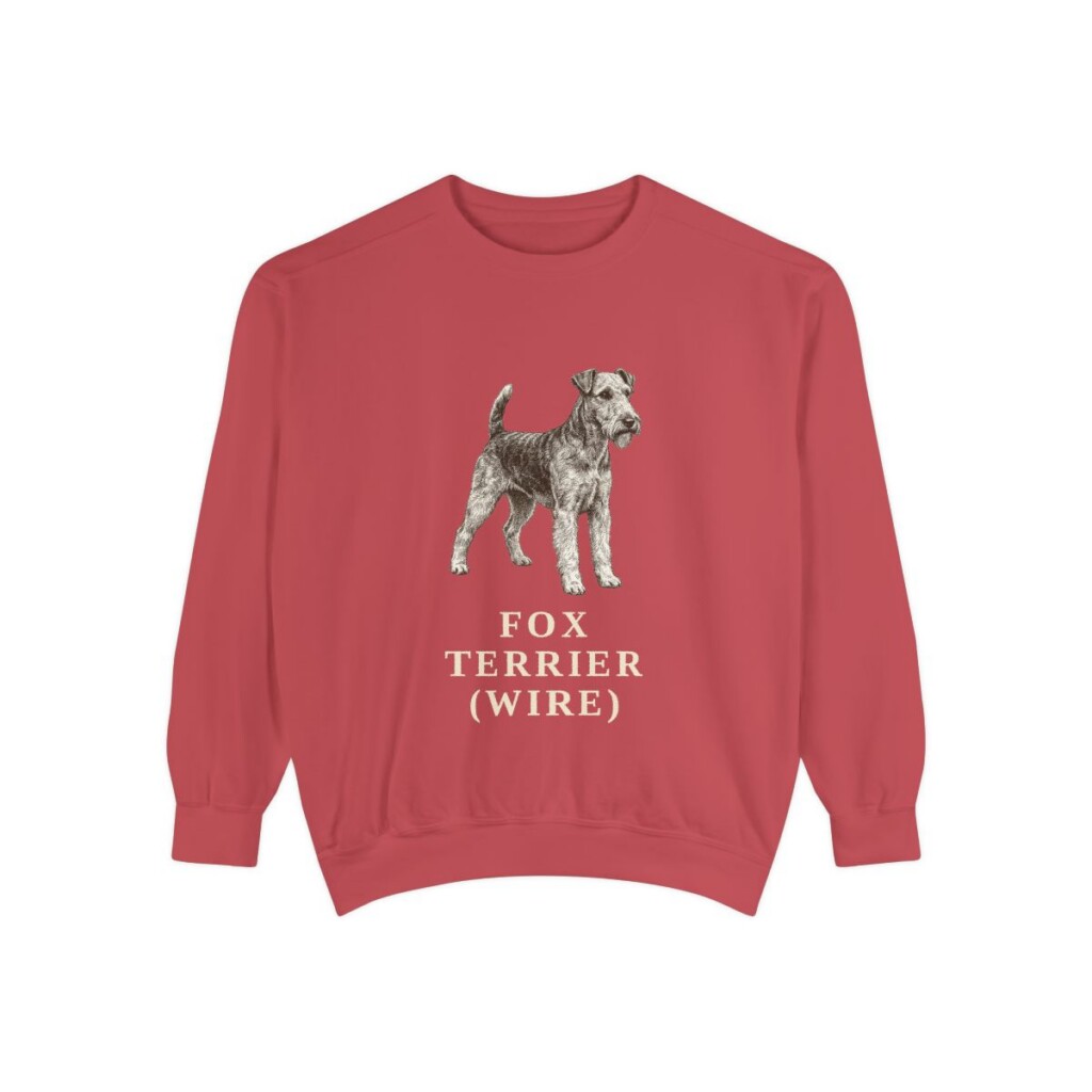 Fox Terrier (Wire) Sweatshirt, Crimson, front view