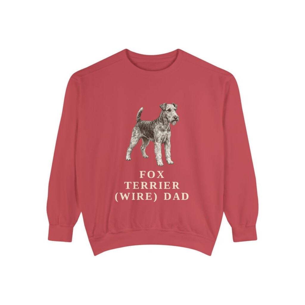 Fox Terrier (Wire) Dad Sweatshirt, Crimson, front view