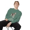 Fox Terrier (Wire) Dad Sweatshirt, Light Green, person 1 context
