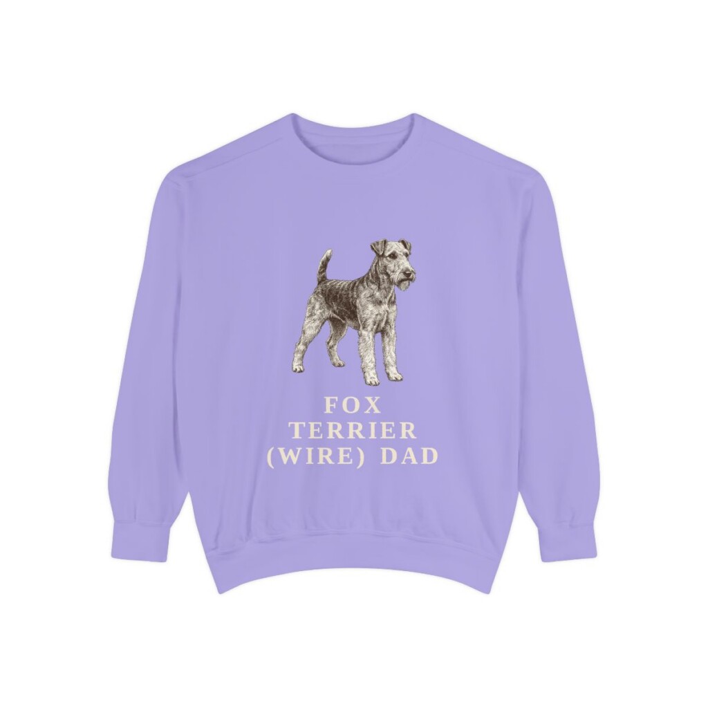 Fox Terrier (Wire) Dad Sweatshirt, Violet, front view