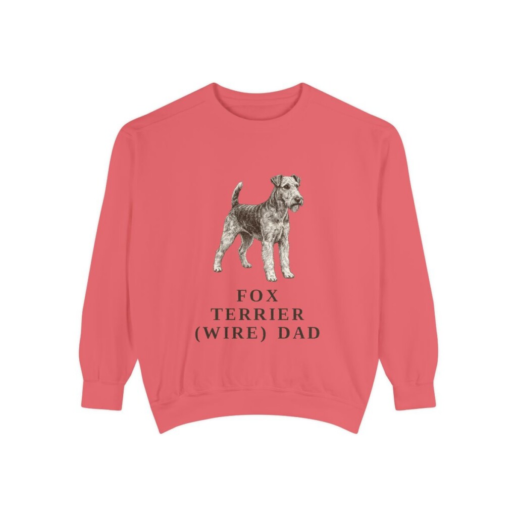 Fox Terrier (Wire) Dad Sweatshirt, Watermelon, front view