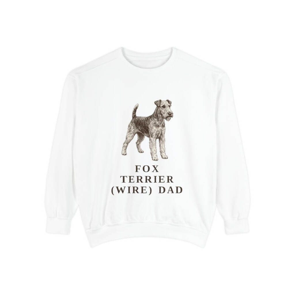 Fox Terrier (Wire) Dad Sweatshirt, White, front view
