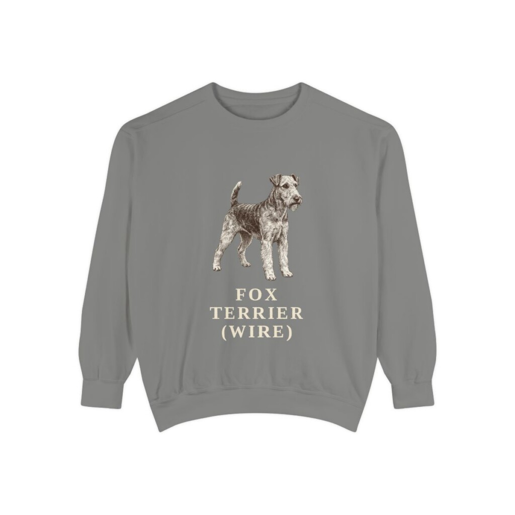 Fox Terrier (Wire) Sweatshirt, Grey, front view