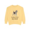 fox-terrier-wire-sweatshirt-humor-butter Fox Terrier (Wire) Humor Sweatshirt, Butter, front view
