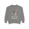 fox-terrier-wire-sweatshirt-humor-grey Fox Terrier (Wire) Humor Sweatshirt, Grey, front view