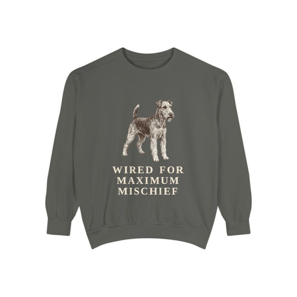 fox-terrier-wire-sweatshirt-humor-pepper Fox Terrier (Wire) Humor Sweatshirt, Pepper, front view