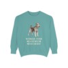 fox-terrier-wire-sweatshirt-humor-seafoam Fox Terrier (Wire) Humor Sweatshirt, Seafoam, front view
