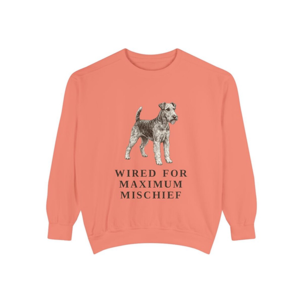fox-terrier-wire-sweatshirt-humor-terracotta Fox Terrier (Wire) Humor Sweatshirt, Terracotta, front view
