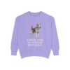 fox-terrier-wire-sweatshirt-humor-violet Fox Terrier (Wire) Humor Sweatshirt, Violet, front view