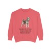 fox-terrier-wire-sweatshirt-humor-watermelon Fox Terrier (Wire) Humor Sweatshirt, Watermelon, front view