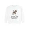 fox-terrier-wire-sweatshirt-humor-white Fox Terrier (Wire) Humor Sweatshirt, White, front view