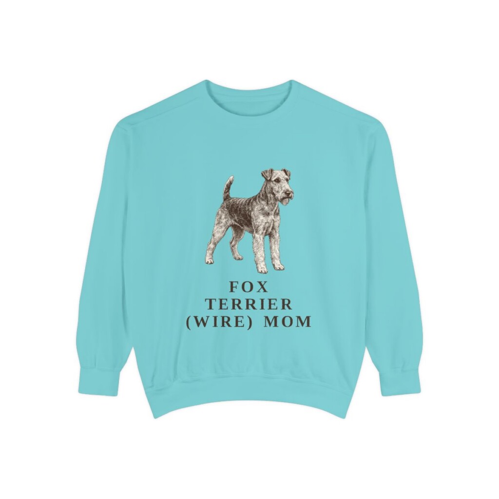 Fox Terrier (Wire) Mom Sweatshirt, Chalky Mint, front view
