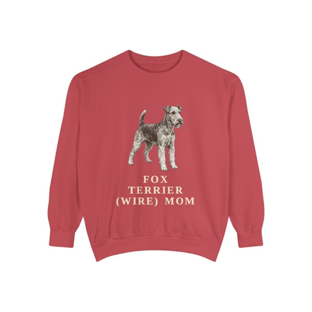 Fox Terrier (Wire) Mom Sweatshirt, Crimson, front view