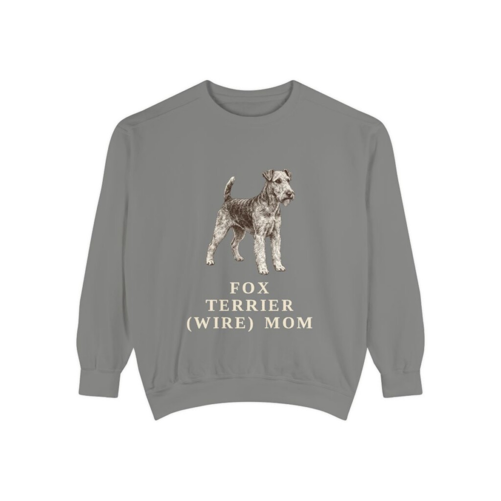 Fox Terrier (Wire) Mom Sweatshirt, Grey, front view