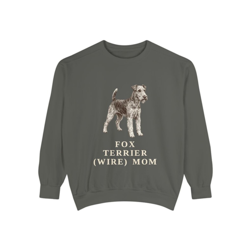 Fox Terrier (Wire) Mom Sweatshirt, Pepper, front view