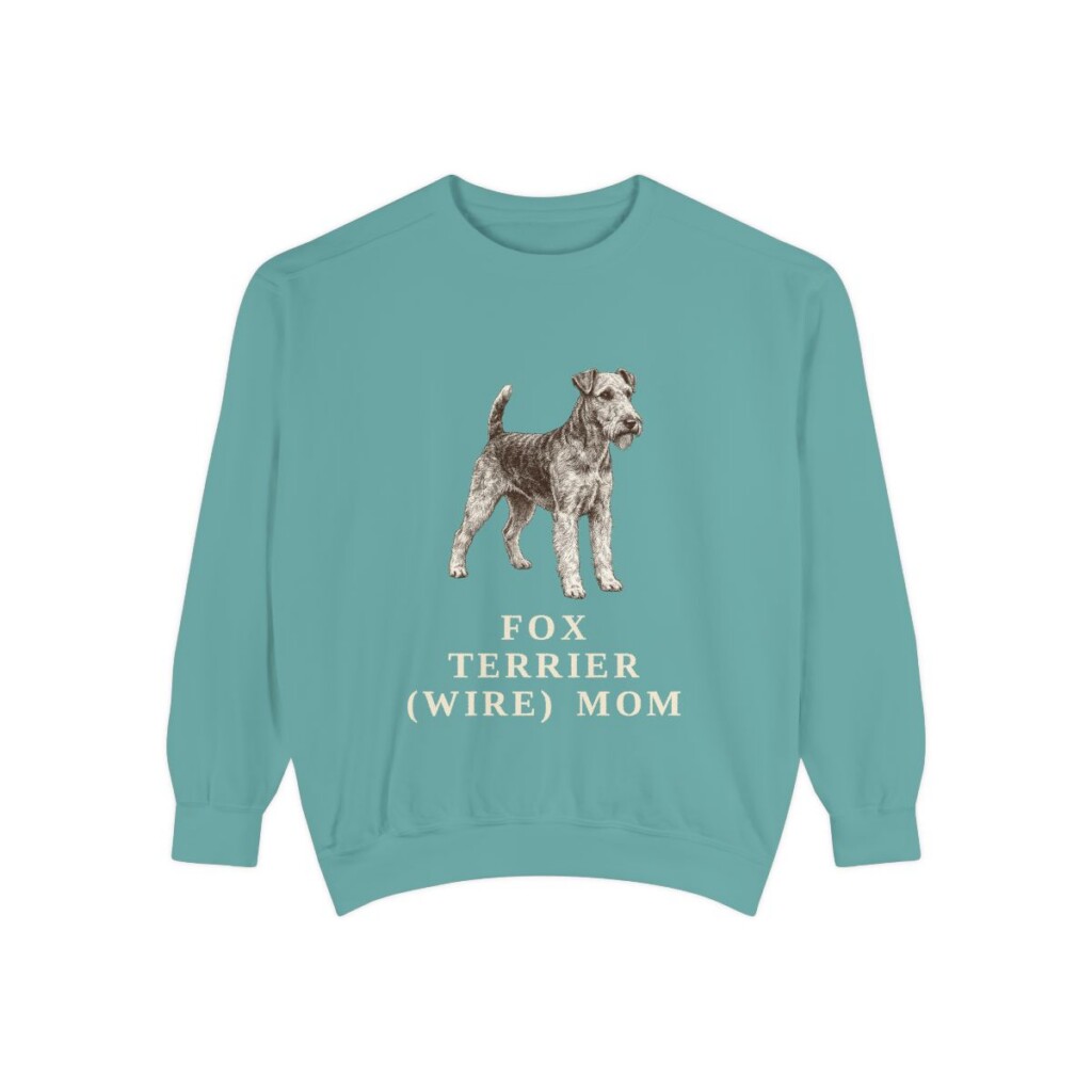 Fox Terrier (Wire) Mom Sweatshirt, Seafoam, front view